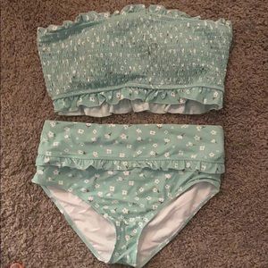 strapless high waisted bikini